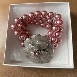Women's Bracelet Rose Colored Stretchy